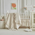 Lace Ruffle Crib Bedding Set 3 Pieces Baby Boho Lace Quilted Comforter by Uozzi+Bedding