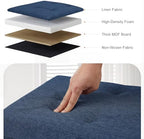 DUMOS 30 Inch Folding Storage Ottoman Bench, Large Hidden Storage Chest - Image 5