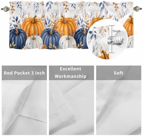 Vandarllin Fall Thanksgiving Kitchen Curtains Valances - Image 7