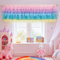 Besutolife Pastel Unicorn Valance Curtain Sparkle Tulle Valances by Besutolife
