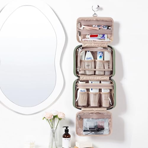 NISHEL Travel Toiletry Bag for women, Portable Hanging makeup Organizer - Image 2