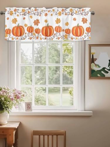 Vandarllin Fall Maple Leaves Kitchen Curtains Valances - Image 3