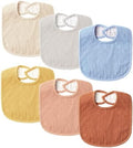 POIKSHARK 6-Pack Muslin Baby Bibs by POIKSHARK