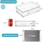 Vtopmart Clear Stackable Storage Drawers, 2 Pack Wide Plastic Organizers - Image 3