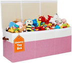Extra Large Toy Box with Lid, Collapsible Toy Storage Chest Bin by Uniency