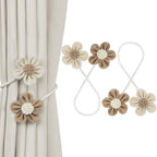KLOGTSIND Flower Curtain Tiebacks, Decorative Curtain Holdbacks No Drill by KLOGTSINDDirect