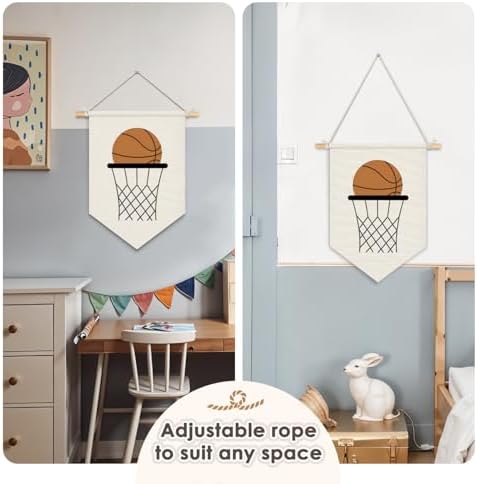 Wheatwin Boys Room Decor, Basketball Sports Wall Hanging Pennant Flag Banner - Image 5