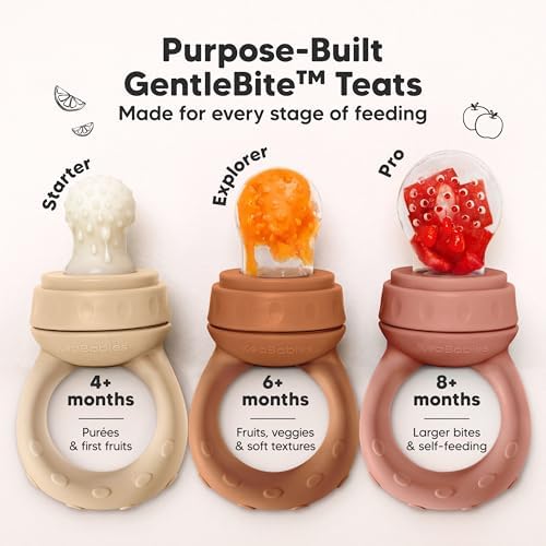 KeaBabies Baby Fruit Feeder 2pk, Silicone Baby Food Feeder - Image 5