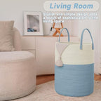 JMvicyroam 60L Cotton Rope Laundry Basket Hamper - Image 3