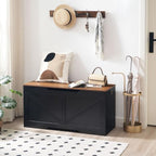 HOOBRO Storage Bench, 39.4" Retro Wooden Storage Chest - Image 5