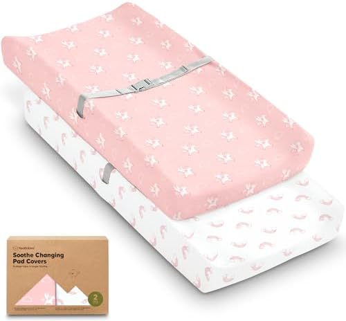 2-Pack Organic Changing Pad Covers by KeaBabies