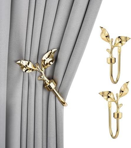 SUQ I OME Leaf Shaped Curtain Holdbacks, 1 Pair by SUQIOME