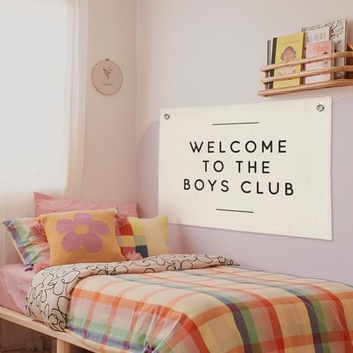 Boys Club Banner, Boys Playroom Kids Room Decor, Playroom Essentials, Linen - Image 6