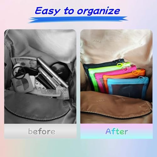 5 Pack Small Mesh Zipper Pouch Bags - Image 6
