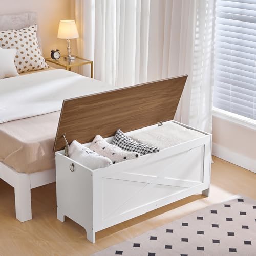 MAHANCRIS 39.4" Toy Chest, Sturdy Entryway Storage Chest - Image 4