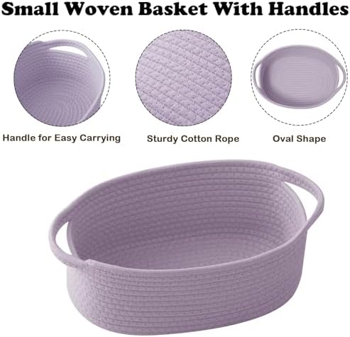 Purple Woven Rope Basket - Image 3
