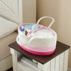 luxury little Diaper Caddy Organizer, Large Cotton Rope Nursery Baby Basket - Image 6