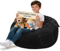 Lukeight Stuffed Animals Storage Bean Bag Chair Cover by Lukeight