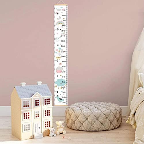 Kids Growth Chart, Wood Frame Fabric Canvas Height Measurement Ruler from Baby - Image 5