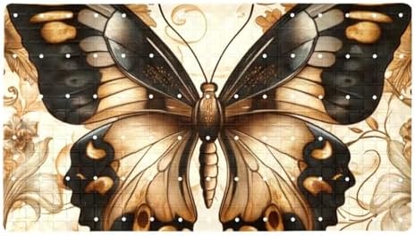 Bathtub Mat Non Slip 26.8x15.1In, Butterfly Florals Bath Mat by Anna+Cowper