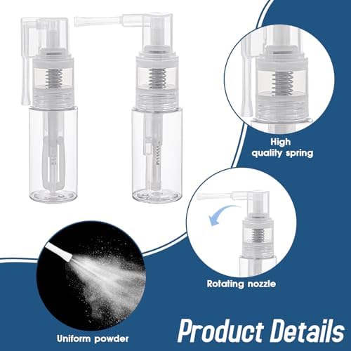 KALIONE 2-Pack 25ml Empty Powder Spray Bottles, Reusable Detachable Travel - Image 6