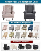 CRFATOP Wingback Chair Covers Wing Armchair Slipcovers - Image 4