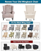 CRFATOP Wingback Chair Covers Wing Armchair Slipcovers - Image 4