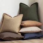 Foindtower Decorative Linen Fringe Throw Pillow Covers Boho Farmhouse Cushion - Image 6