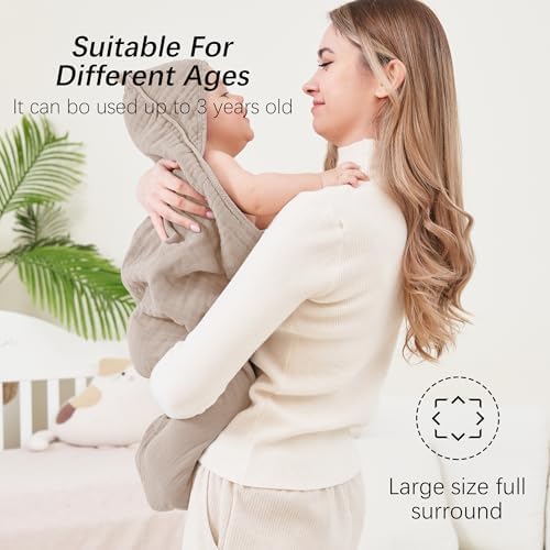 SWEET DOLPHIN Muslin Hooded Baby Bath Towels - Image 4