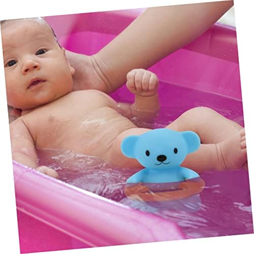 Bear Shaped Baby Bath Water Thermometer One Piece Plastic Blue - Image 7