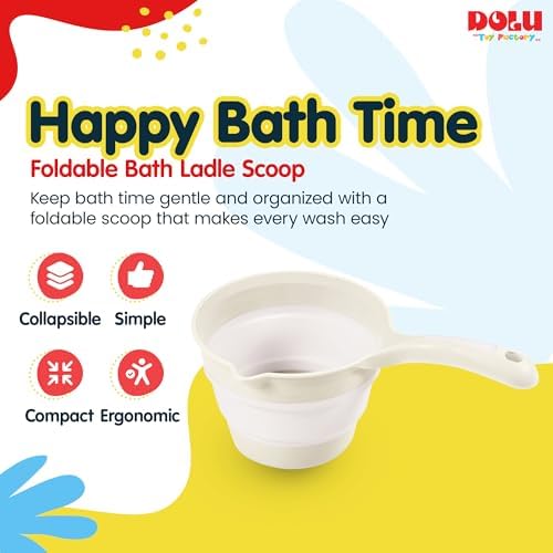 DOLU NUVE Foldable Bath Ladle for Compact Toddler Wash Tub, Ages 6+ Months - Image 2
