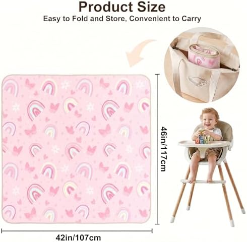 Basumee Splat Mat for Under High Chair, Waterproof & Mess-Proof Floor Mat - Image 6