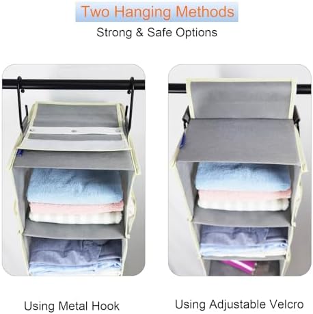 2 Pack Large-Sized Hanging Shoe Organizer 8-Shelf, Hanging Closet Organizer - Image 4
