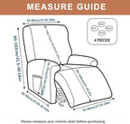 Recliner Chair Covers 4-Pieces Recliner Slipcovers Lazy Boy Chair Covers - Image 4