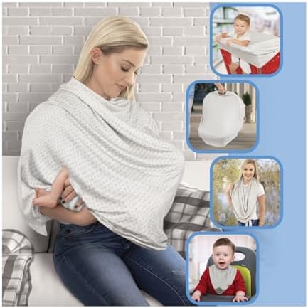 Nuby 5-in-1 Nursing Cover with 3+ Month Teething Bib by NubyUSA