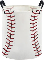 ESSME Ball Laundry Basket, Baseball Hamper Collapsible Canvas Waterproof by ESSME