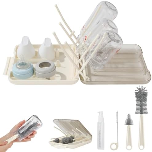 6 in 1 Baby Bottle Brush Set, Bottle Cleaner Brush Kit by MothersMust-haveGiftsList