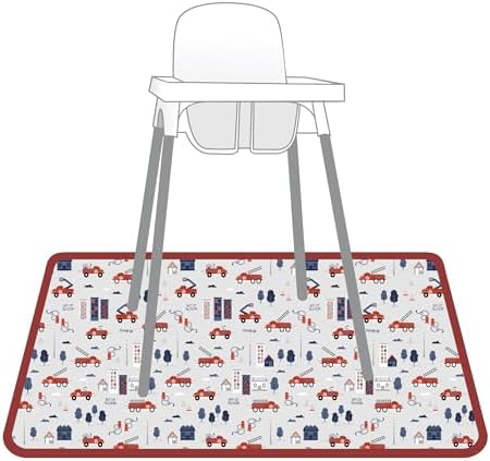 BapronBaby Be Brave Firefighter Waterproof Splash Mat Catch All Floor Cover - Image 3