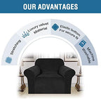 H.VERSAILTEX Stretch Velvet Armchair Cover Couch Covers 1 Cushion Chair - Image 5