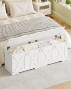 Hzuaneri 59" Modern Farmhouse Storage Chest and Bench | 70 Gal | 330lb Seat - Image 2