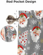 Grey Christmas Valance Curtains - Image 7