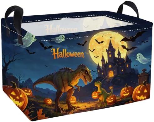 Essme Rectangular Dinosaur Basket, Kids Storage Bins Organizer by ESSME