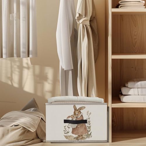 Vintage Bunny Storage Bins Basket, Toybox - Image 3