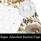 Shower Mat Non Slip, Bee Mushroom Floral Anti Slip Bath Mat - Image 3