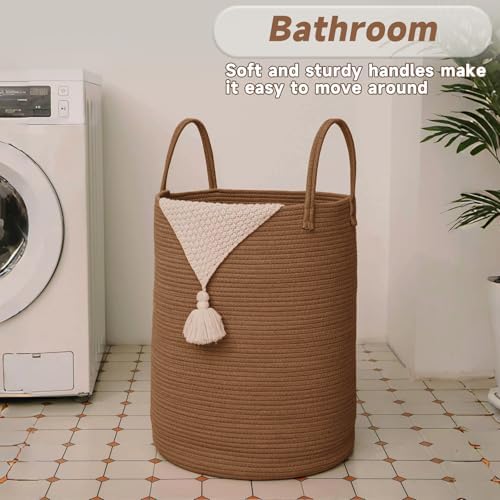 JMvicyroam 60L Cotton Rope Laundry Basket Hamper - Image 5