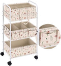 Yookeer 2in1 Baby Diaper Caddy Organizer Cart 3 Tier Large Capacity Metal by Yookeer