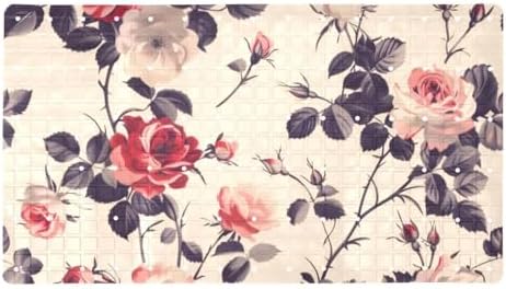 Bathtub Mat Non Slip 26.8x15.1 Inch, Vintage Floral Roses Shower Mat by Anna+Cowper