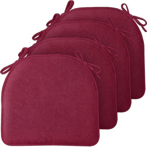 TushGuard Chair Cushions, 4 Pack Memory Foam Chair Pads by TushGuardSeatCushonsPillows