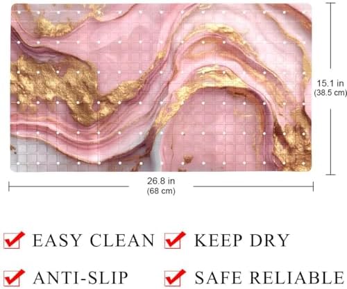 Shower Mat Bathtub Mat, 26.8x15.1 inch, Non-Slip Bath Mat - Image 3