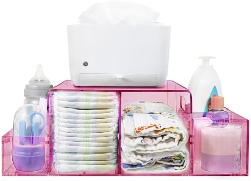 NANYEZH Acrylic Diaper Caddy, Baby Wipes Organizer by NANYEZH